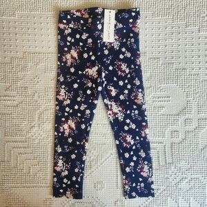 Janie and Jack Blue Floral Leggings | 3